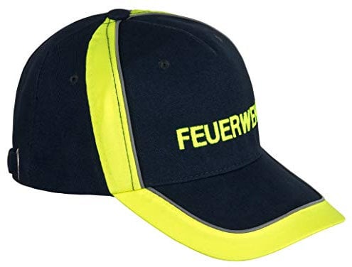 PACOTEX Premium Contrast Cap Marineblau leuchtgelb mit Stick Feuerwehr (leuchtgelb)