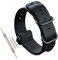 MZBUTIQ 28mm Schwarz Uhrenarmband Nylon Ersatz Extra Lang für Herren Matte Schwarze Schnalle 5 Ringe