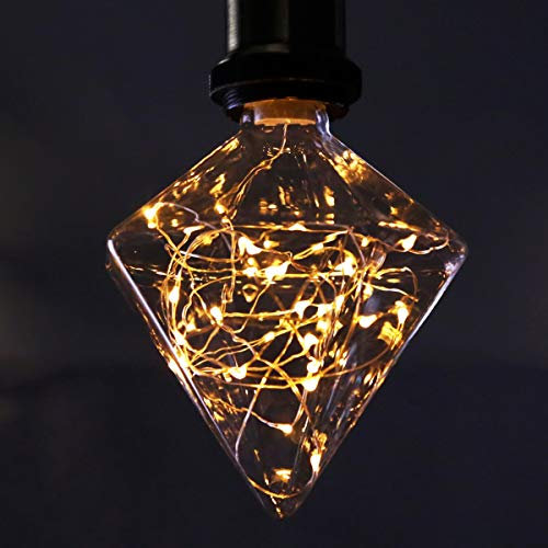 GBLY LED Glühbirne E27 Glühlampe: 2W Deko Kreative Warmweiß Rative Lichter Rautenförmige Dekorative Beleuchtung für Weihnachten Party Bar Festival Dekorationen Nicht Dimmbar vatertagsgeschenk für papa