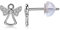 Bo&Pao Schutzengel Ohrringe Damen 925 Sterling Silber, Mädchen Kommunion Engel Ohrstecker