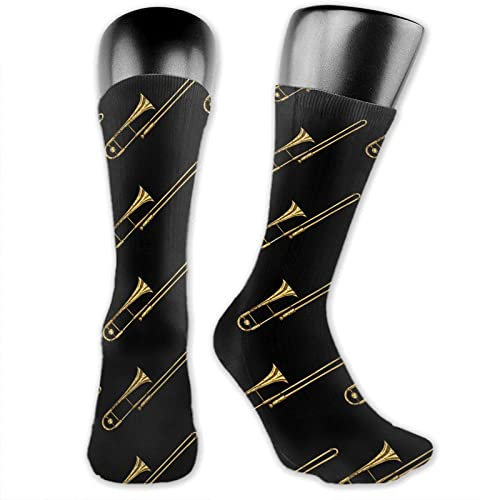 972 Socken Für Herren Posaune Socken Witzige Strümpfe Komfortbund Tennissocken Modische Laufsocken, Für Outdoor, Spazieren, Sport