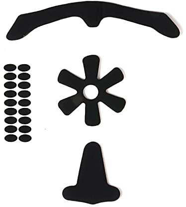 PAXLAMB Schaumstoff-Polsterung, Kopfschutz, Innenschutz, Fahrrad-Ersatzpolster, Kissenmatte, Set für Roller, Skateboard, Fahrrad, Motorrad, Radfahren, Sporthelme (schwarz, 8 mm, 3 Stück)