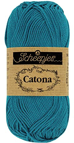 Scheepjes - Scheepjes Catona 400 Petrol Blue Yarn - 20x25g