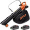 AIVOLT 40V Cordless Leaf Blower Vacuum Battery Powered, 600CFM 150MPH 3 in 1 Leaf Blower, Vacuum, Mulcher with Shoulder Strap and 2 Wheels for Lawn Care and Leaves Blowing