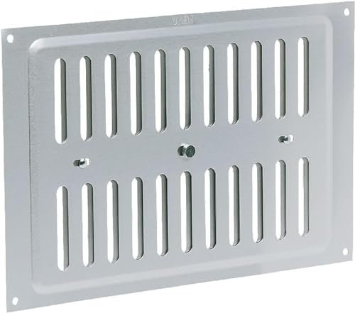 Open & Close Aluminium Air Vent 9 x 6 Hit & Miss Air Vents Adjustable Flyscreen Vents Ventilator Cover Hit & Miss Air Vent Cover Ventilation Cover for Cupboard Wardrobe Ventilation Pack of 1.