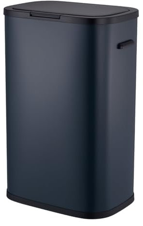 Poubelle de cuisine push 60L PORTLAND en acier Inox GRIS Ouverture par simple pression