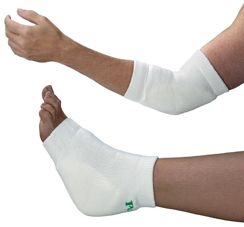 Posey TIDI 6224XL Heel and Elbow Protectors with Foam Pads ― Extra Large ― White ― One Pair of Heel and Elbow Protectors for Protection Against Abrasions ― Home Healthcare ― Medical Supplies