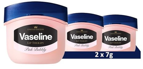 Vaseline Lip Therapy 7G Pink Bubbly | Pflegender Lippenbalsam für optimale Feuchtigkeit mit pinkfarbenen Blubberton | (Pink Bubbly (2er Pack))