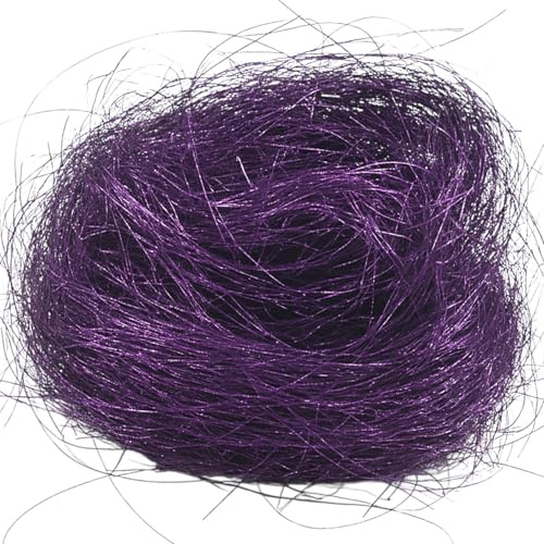 MIJOMA Engelshaar Flitter Dekofasern - glänzende Weihnachtsdekoration zum Basteln & Gestalten - ideal für Baum, Gestecke, Adventskranz & Tischdeko (Feige)