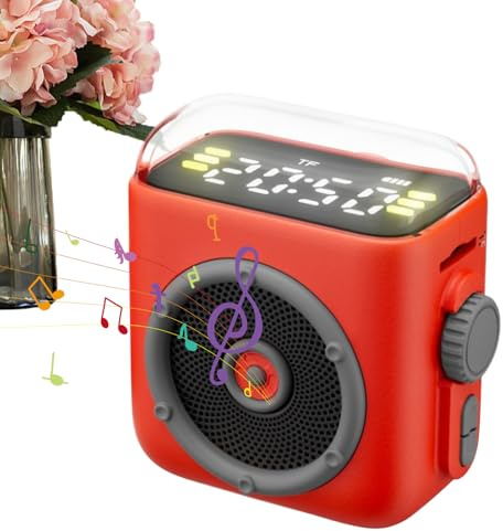 Portable Speaker with Magnetic Clip - Mini Music Player with Clip on the Back for Study | Road Trips, Beach Picnics, Party and Fitness Workouts, Water Resistant