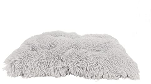 AMONIDA Plysch Dog Bed Pad Warm Fluffy Comfort för små Medelstora Hundar Bärbar Tvättbar Vattentät (S)