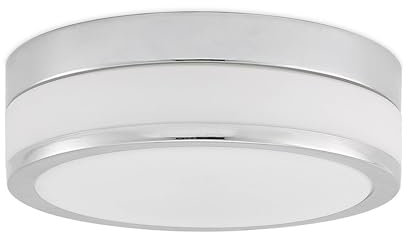 Lindby Deckenlampe Flavi (spritzwassergeschützt (Modern) in Chrom aus Glas (2 flammig, E27) - Bad Deckenleuchte Lampe Badezimmerleuchte