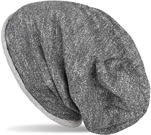 styleBREAKER Damen Slouch Beanie Mütze Glitzer Rollrand | Elastische Passform für Erwachsene (One Size), 26 cm ungedehnte Bundweite, Melange-Optik, weiches formstabiles Gewebe.