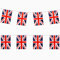 TRIXES Wimpelgirlande mit 14 rechteckigen UK Union Jack Flaggen für Nationale Feierlichkeiten und Sportevents