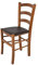 t m c s Tommychairs - Stuhl Venice für Küche und Esszimmer, Struktur aus lackiertem Buchenholz im Farbton helles Nussbraun und gepolsterte Sitzfläche mit Kunstleder in der Farbe Mokka bezogen