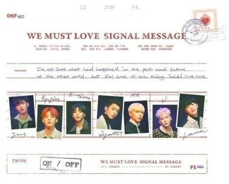 ONF - [We Must Love 3rd Mini Album CD+Photobook+Card+Post+2p Photo+Tracking K-POP Sealed