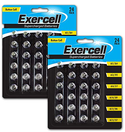 48Pc Long Life Button Cell Batteries Set Ideal For Calculators Watches