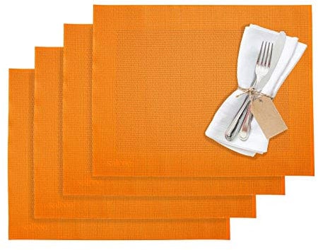 Westmark Tischsets/Platzsets, 4 Stück, 42 x 32 cm, Synthetik, Orange, Saleen Edition: Home