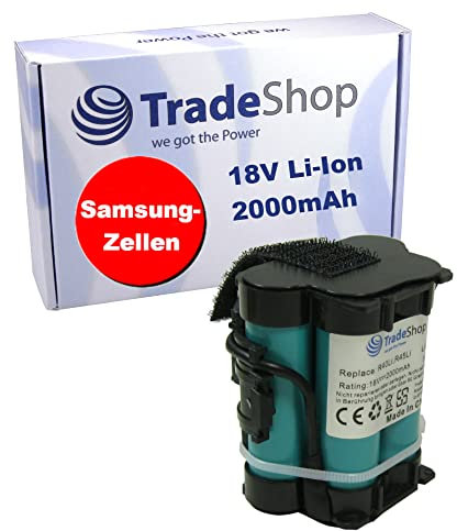 Trade-Shop Premium Li-Ion Akku 18V / 2000mAh kompatibel mit Gardena Mähroboter R38Li R50Li R75li R40Li R45Li R70Li R80Li R80 LI 124562 / mit Samsung-Zellen