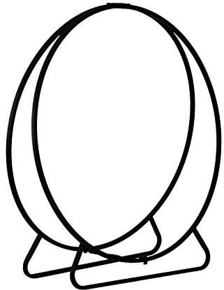 Phoenix Log & Firewood Cradle Rack - Black Power Coated Steel Fireside Furniture - 65cm (H) x 20cm (W) x 61cm (L)