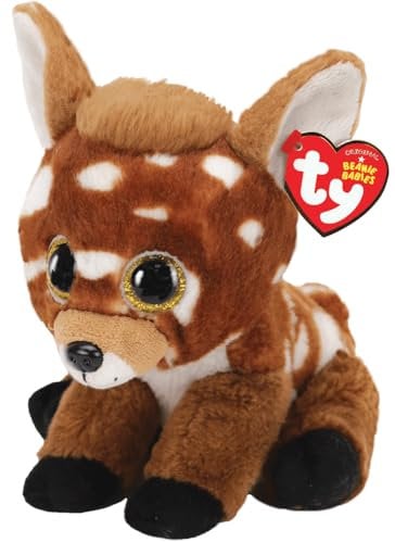 TY T70008 Buckley Deer Beanie Babies REH Plüschtier, Braun, 16