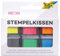 folia 30182 - Stempelkissen Set neon, 6 Stempelkissen, in verschiedenen Farben, ideal zum Verzieren von Karten und andere Bastelarbeiten
