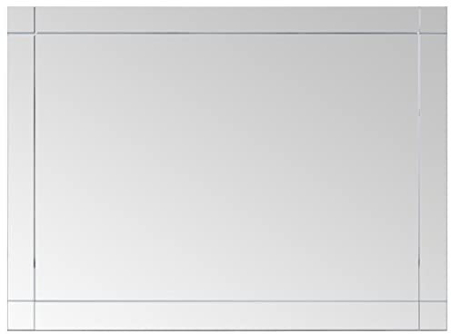 vidaXL Wandspiegel Spiegel Badspiegel Kosmetikspiegel Dekospiegel Schminkspiegel Badezimmerspiegel Flurspiegel Hängespiegel 60x40cm Glas