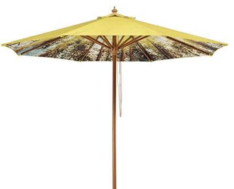 Schneider Sonnenschirm Malaga Forest, 300 cm rund, 614-85, Gestell Alu/Stahl, Bespannung Polyester, 7.2 kg