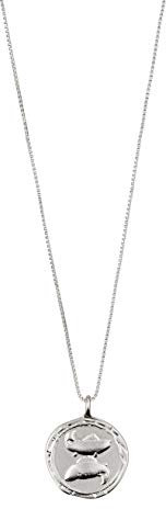 PILGRIM Jewelry Halskette mit Fische Sternzeichen - Versilbert, Kristall