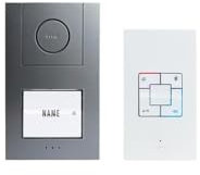 M-e modern-Electronics Vistus AD ALU 4010A Vistus Türsprechanlage Kabelgebunden Komplett-Set 1 Fami