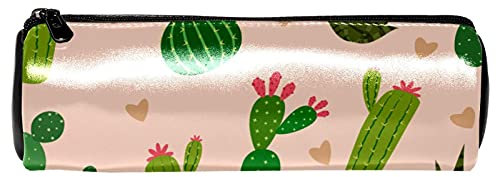 Viele Kaktus mit Mini-Herz auf dem Hintergrund, Stifteetui, Münzbörse, Kosmetiktasche, Make-up-Tasche für Studenten, Schreibwaren, Schule, Arbeit, Büro