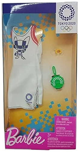 Barbie Fashion Pack GHX84 – Olympische Spiele Tokyo 2020 – Sportbekleidung – Kleid + Handtasche + Uhr