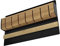 Linero MosaiQ Magnet Messerhalter für bis zu 7 Messer schwarz Eichedekor (350 x 45 x 200 mm) von Sotech
