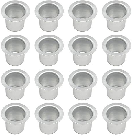40 Stück Mini Kerzenhalter aus Metall Deko Kerzeneinsätze Creative Kerzenständer Tafelkerzen Teelichthalter für Stabkerzen und Pyramidenkerzen Teelichter Baumkerzen Teelichter Puppenkerzen(Silber)
