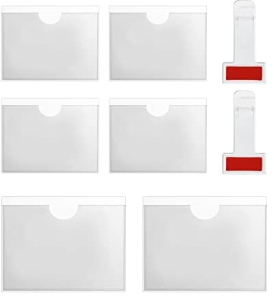 6er-Pack Autoausweishalter Kartenhülle mit 2 Ticket-Clips, Windschutzscheiben-Karte, Halter Parkpass-Clip, Abzeichen und Reisepass, transparenter Clip für Auto, Van Wohnwagen Windschutzscheiben