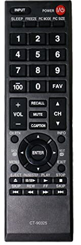 WINFLIKE Replaced Remote Fit for Toshiba TV 40L5200 40L5200U 40L5200U1 40SL412 40SL412U 40SL412UM 42SL700A 46G310U 46L5200 CT-90325