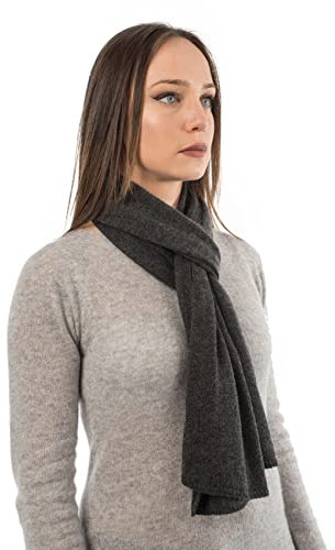 Dalle Piane Cashmere - Schal aus 100% Kaschmir - Made in Italy - für Mann/Frau, Farbe: Anthrazit, Einheitsgröße