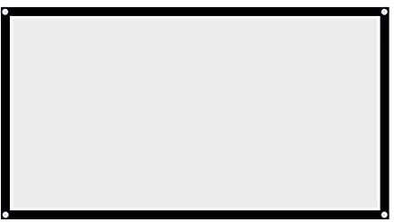 Écran Projecteur 60 Pouces 16:9, Toile Blanche Pliable sans Plis, pour Usage Intérieur/Extérieur, Home Cinéma Qualité