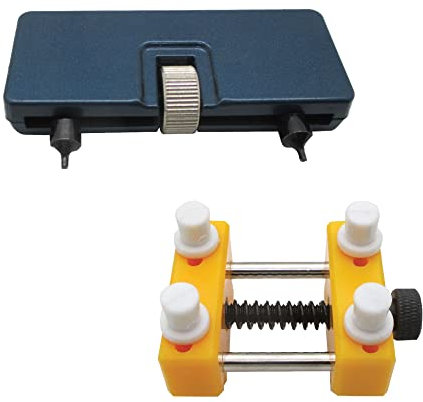 Gadgetime USA Uhrenrücken-Öffner & Entferner Werkzeug - Uhren-Reparatur-Werkzeug-Set - Uhrenbasis-Entferner - Uhrenabdeckung, Gehäuseöffner - Uhrenreparaturzubehör, gelb/blau, Modern