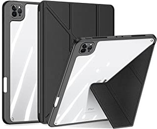 Dux Ducis Magi Series Hülle für Apple iPad Pro 11 (2018/2020/2021/2022) Schutzhülle Abnehmbar PU Leder+PC+TPU Auto Wake / Sleep Tablet Cover mit Origami Ständer (Schwarz)