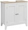 kleankin Mueble para Debajo del Lavabo Armario Lavabo con Pie Armario Bajo con 2 Puertas y Estante Ajustable Estilo Moderno 60x30x60 cm Blanco