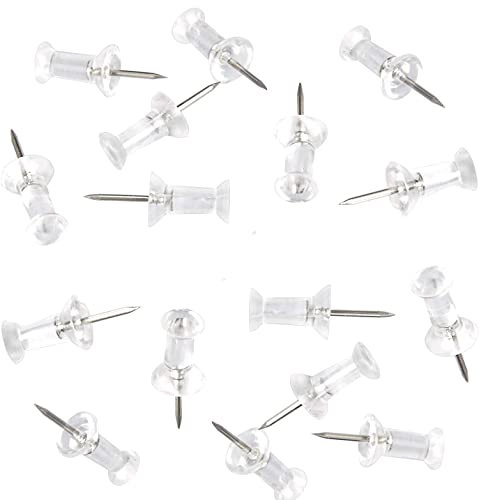 Punaises Tableau Liège, Deeinn, épingles Et Punaises, Lot de 100 punaises Plastique Transparent Pointe en Acier, épingles Exécutives