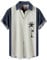 Oversized Tshirt Herren Oktoberfest Hemd Ador Herren T Shirt Hawai Hemd FüR MäNner Herren Kokospalme Drucken Revers Hawaiihemd Mit Knopfleiste Kurzarm Funky Sirt Herren Oversize T-Shirt (Marine, 3xl)