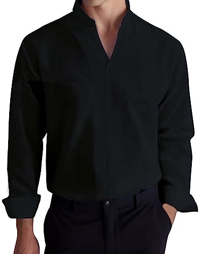 LAOSU Hommes Chemises Décontractées Manches Longues,Chemises Blanche Homme,Chemise Bouton Caché,Chemises Homme Luxe,Chemise Vichy Bleu Homme,Chemise Transparente Homme