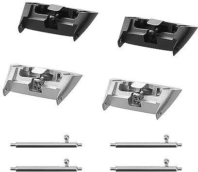 kwmobile 4x Metall Adapter mit 16mm Bandbreite kompatibel mit Huawei Band 6 & 6 Pro/Honor Band 7 & 6 Uhrenarmband - Smartwatch Armband Anschlussadapter Set aus Metall