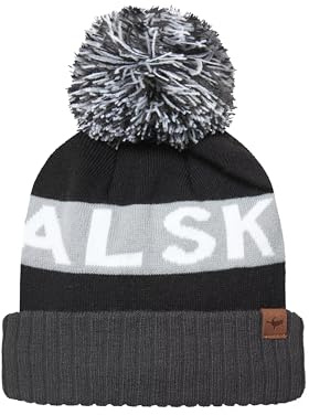 SealSkinz Foulden Water Repellent Cold Weather Bobble Hat BlackGreyWhiteBlack