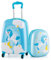 DREAMADE 2 TLG. Kinderkoffer & Rucksack, 16” +12” Kinderkofferset, Kindertrolley Kindergepäck, Handgepäck Reisegepäck Hartschalenkoffer für Kinder (Blau-Einhorn2, 16 Zoll +12 Zoll)