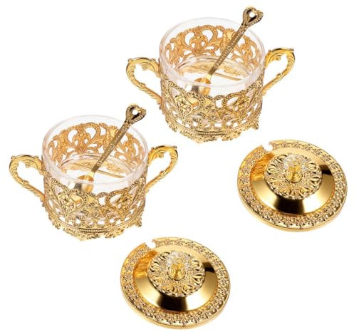 HOLIDYOYO 2pezzi Barattoli Con Per Conservazione e Contenitori Per e Vetro Con Decorativi e Pratici Per