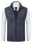 Sweater Weste Herren Casual Stehkragen Ärmellos Weste Herren Slim Fit Mode Komfortabel Taschen Weste Herren Klassisch All-Match Einfarbig Strickweste Herren D-Blue M