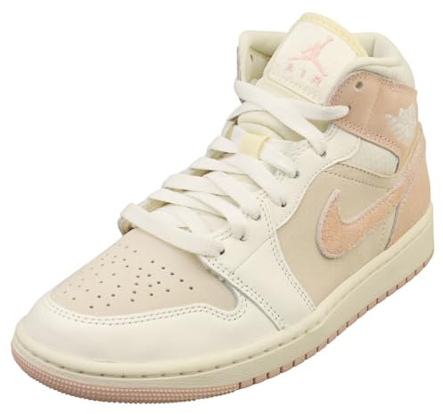 Air Jordan 1 Mid SE Scarpe Donna (FQ1926-161, Coconut Milk/Sail/Legend Pink), Latte di cocco/Vela/Legend Pink, 41 EU